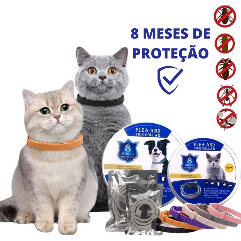 FleaPet - Colar Antiparasitas Premium [8 MESES DE PROTEÇÃO]