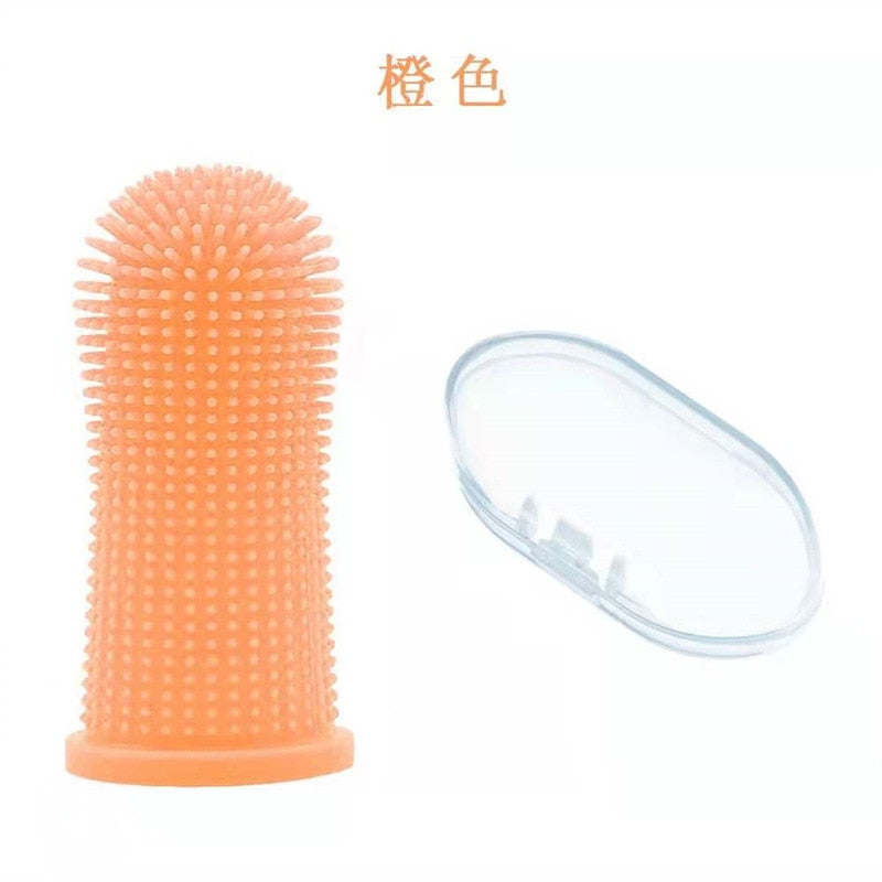 Dog Super Soft Pet Finger Toothbrush Teeth Cleaning Bad Breath Care Nontoxic Silicone Tooth Brush Tool Dog Cat Cleaning Supplies