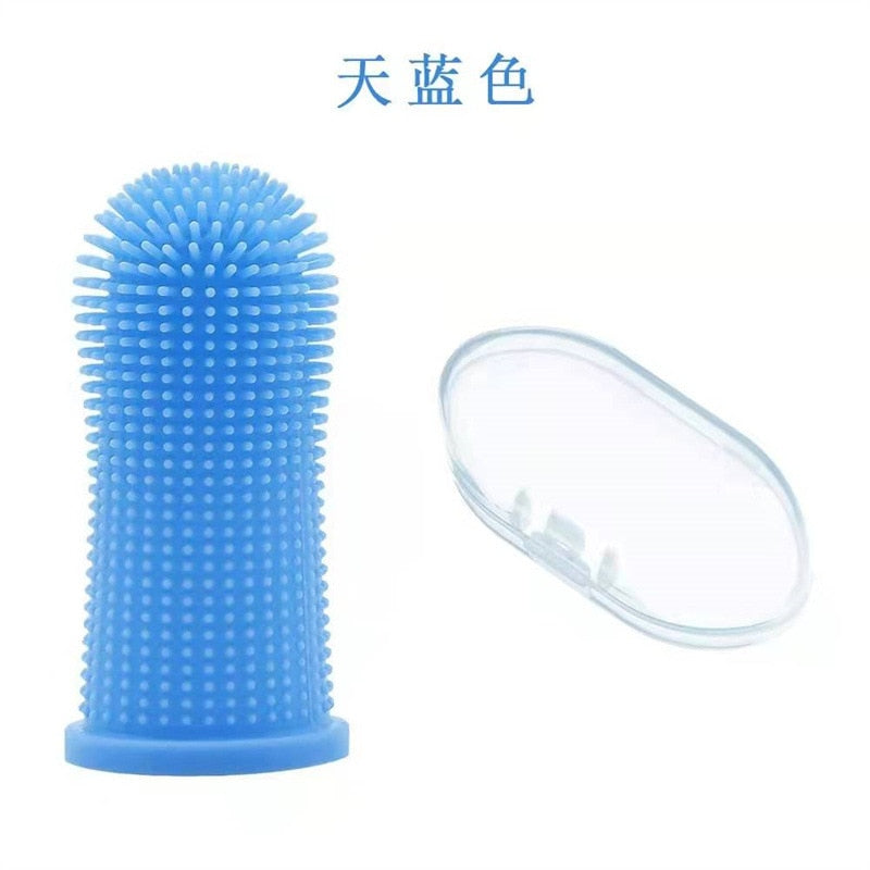 Dog Super Soft Pet Finger Toothbrush Teeth Cleaning Bad Breath Care Nontoxic Silicone Tooth Brush Tool Dog Cat Cleaning Supplies