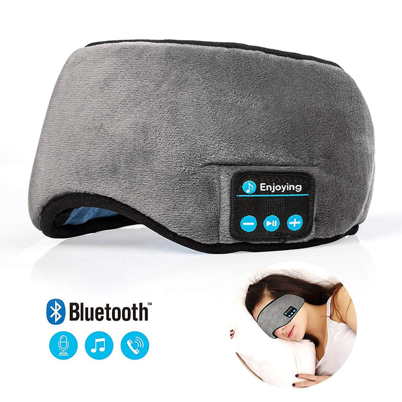 Fones de ouvido Bluetooth para dormir, máscara para os olhos, macio, elástico, confortável