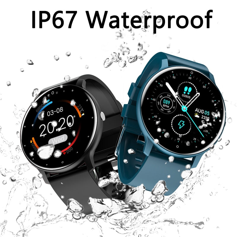 Relógio Inteligente Masculino Feminino Com Tela Sensível Ao Toque Completo Esporte Fitness Relógio Masculino IP67 À Prova D' Água Bluetooth Para Android IOS Smartwatch Masculino