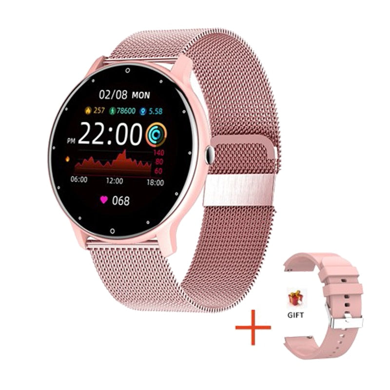 Relógio Inteligente Masculino Feminino Com Tela Sensível Ao Toque Completo Esporte Fitness Relógio Masculino IP67 À Prova D' Água Bluetooth Para Android IOS Smartwatch Masculino